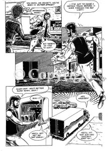 Comic book art page inked drawing of another artists pencils