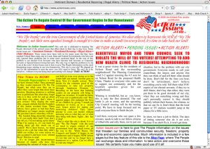Political website circa 2005