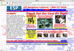 Screen Printers website circa 2006